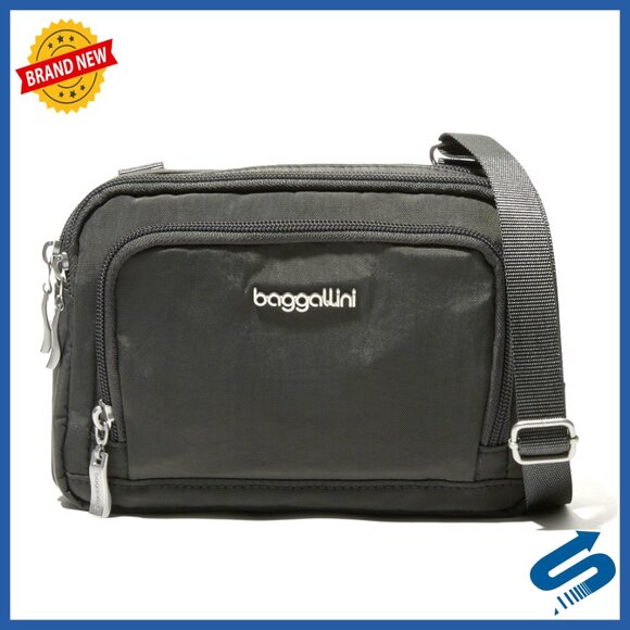 Compact Water-Resistant Crossbody Bag with RFID Wallet 6x8x2 Inches